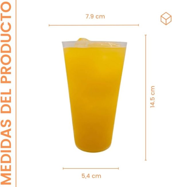 PAWOPA Vasos Económicos de Sidra 480 ML Reutilizables - Imagen 2