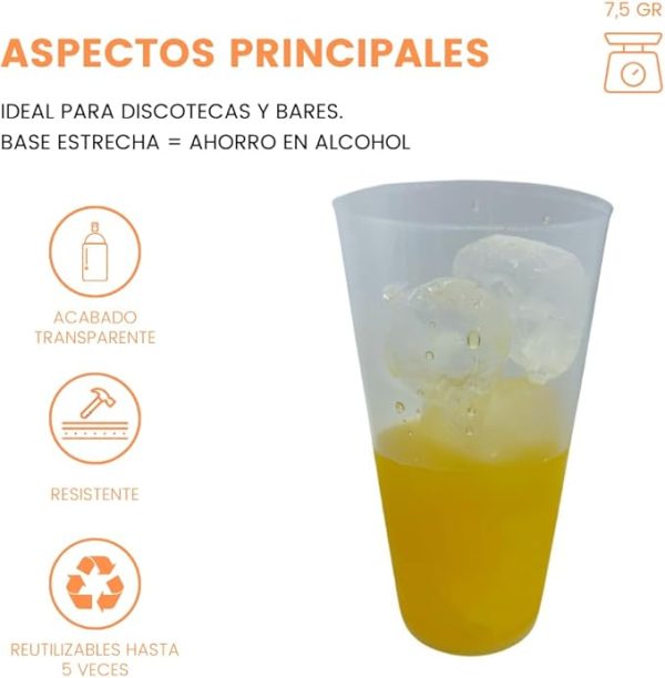 PAWOPA Vasos Económicos de Sidra 480 ML Reutilizables - Imagen 3