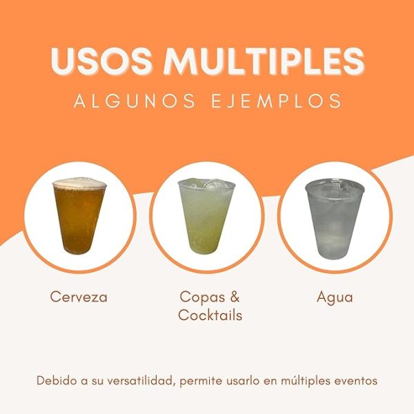 PAWOPA Vasos Económicos de Sidra 480 ML Reutilizables - Imagen 5