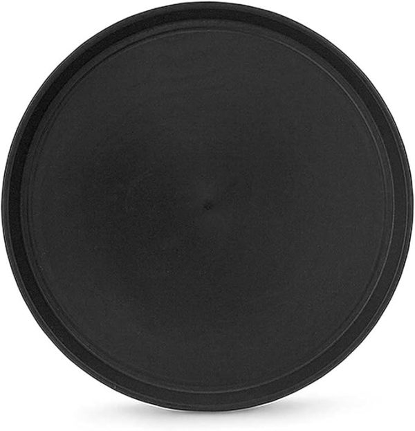 PAWOPA Bandejas de 40 cm camarero antideslizante redonda de plástico negro para hosteleria - Imagen 4
