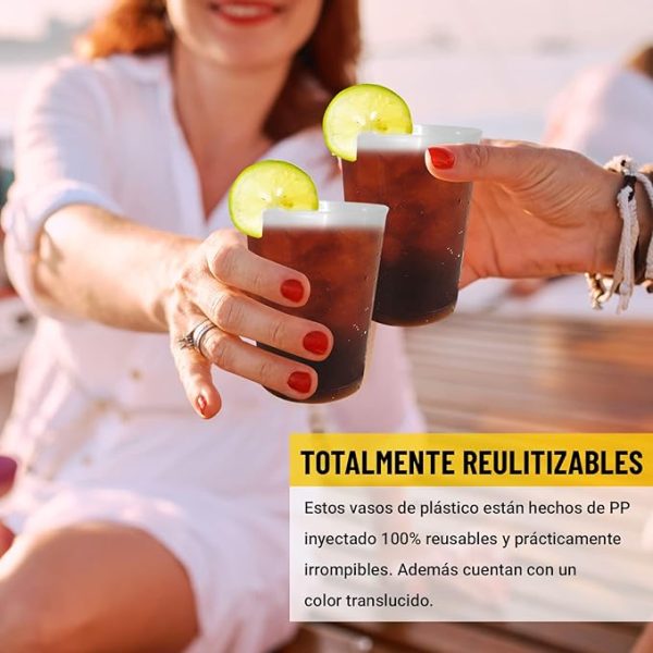 Vasos de sidra 600 ML reutilizables - plástico duro irrompible - Imagen 6