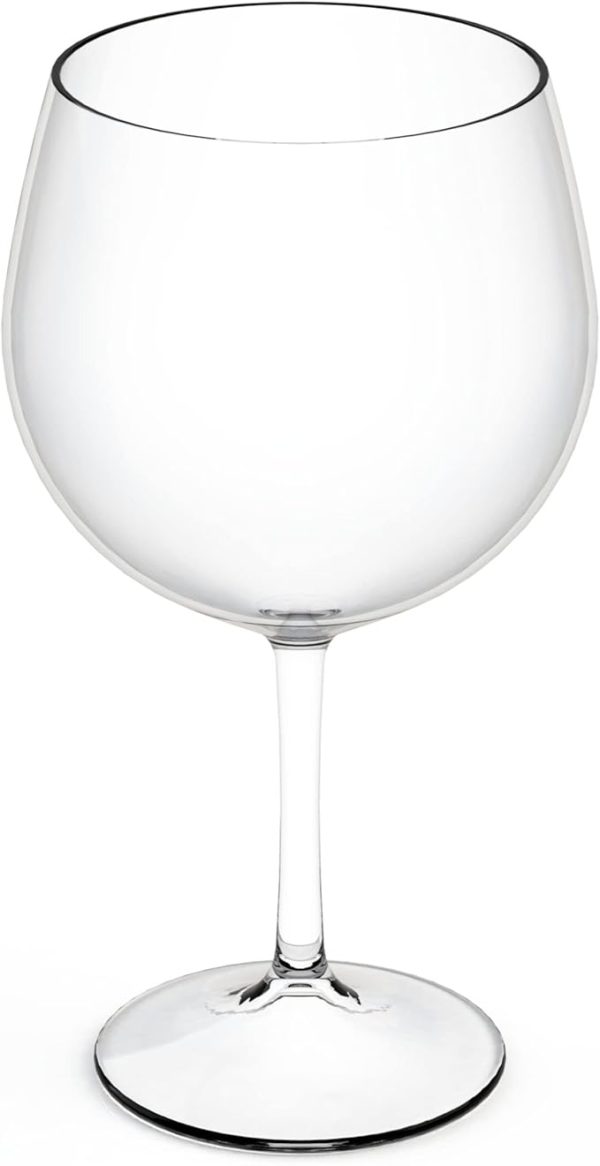 Copas de balón plástico duro reutilizable para Gin Tonic. Vasos irrompibles de tritán de 70 cl