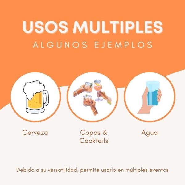 PAWOPA Litronas - vasos de plástico transparentes y reutilizables de litro (1000 ML) - Imagen 7